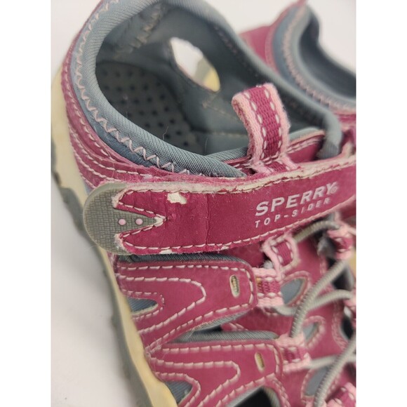 Sperry Top-Sider Wet Tech Fish Sport Sandals Shoes Raspberry Pink Youth Size 12 - Picture 10 of 14